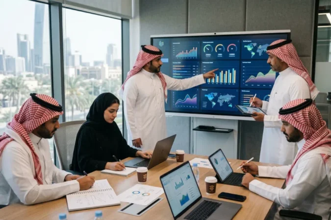 Team_analyzing_performance_metrics