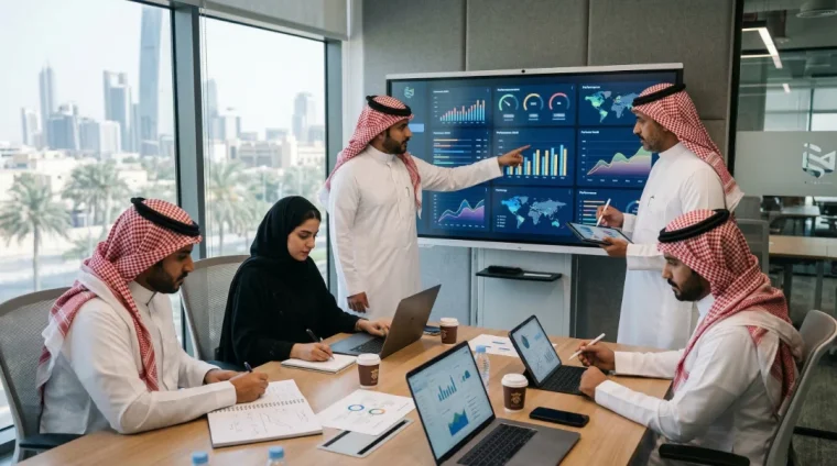 Team_analyzing_performance_metrics